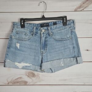 Lucky Brand Distressed Light Wash Boyfriend Shorts - Size 4/27